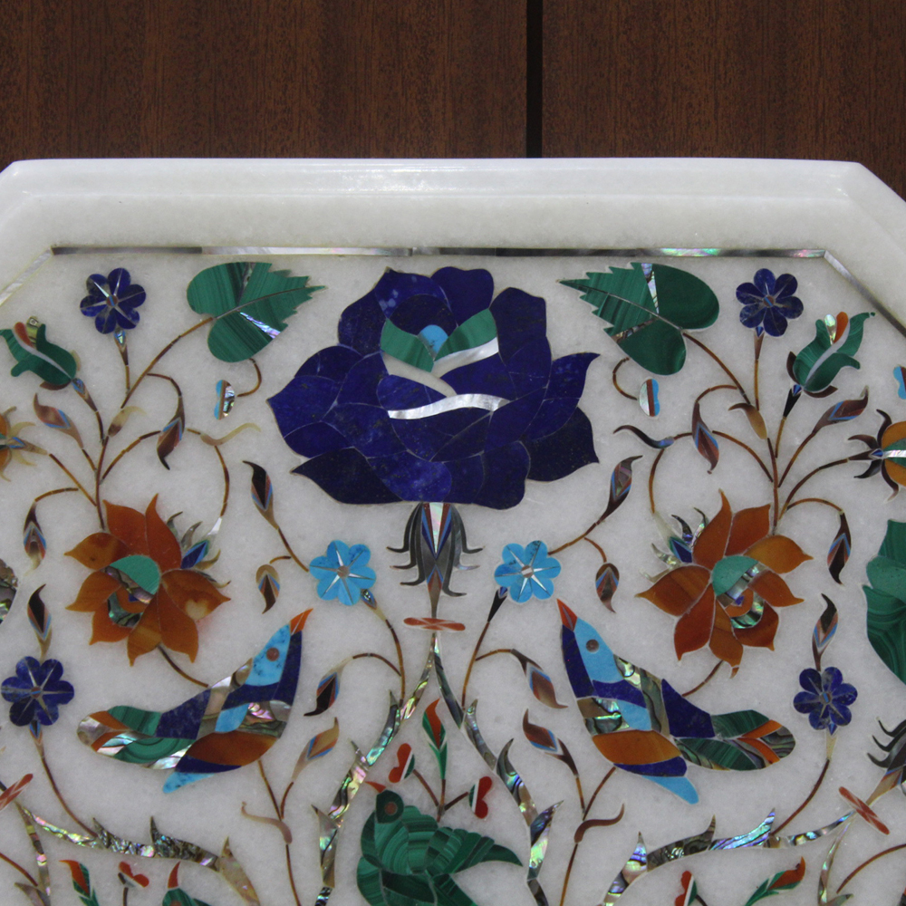 Details about   12 Inch Marble Corner Table Top Octagon Shape Coffee Table with Pietra Dura Art 