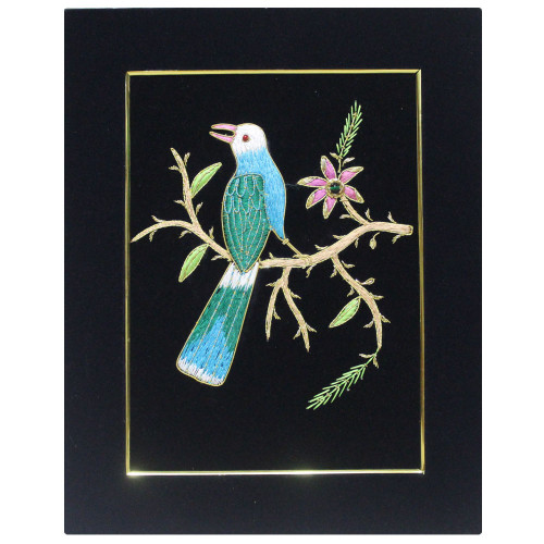 Embroidery Wall Panel Bird Silk Thread