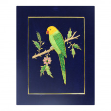 Embroidery Wall Hanging Panel Parrot Design Fine Thread Work