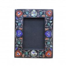 Black Marble Photo Frame Real Hakik Stone Marquetry Inlay Home Decor Gifts