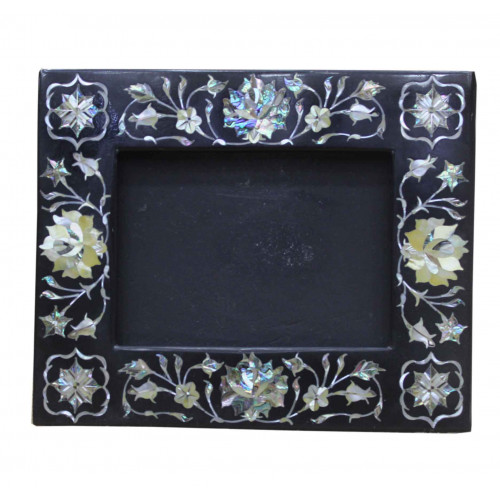 Black Marble Photo Frame Stone Picture Frame Marquetry Inlay Home Decor