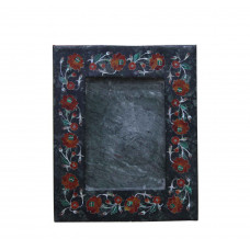 Green Marble Inlaid Photo Frame Multi Color Marquetry Inlay Work Home Decorative
