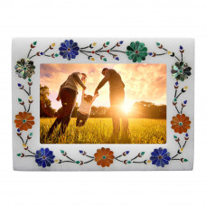 Fully Decorative Alabaster Marble Inlay Picture Frame