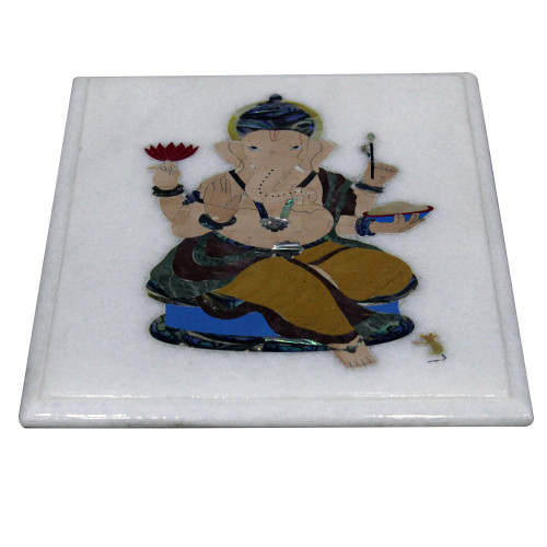 Marble Inlay Lord Ganesha Modern Art Painting