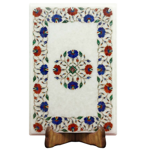 Details about   12" Marble side Table Top Inlay semi precious stones floral art Home Decor 