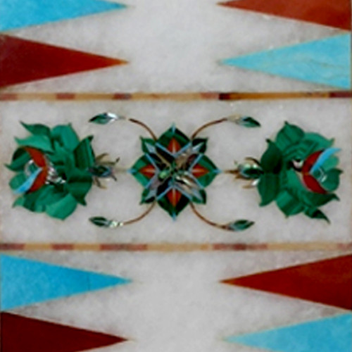 White Marble Inlay Backgammon Game Inlaid With Semi Precious Gemstones Floral Inlay Craft Work Pietra Dura Inlay Work 