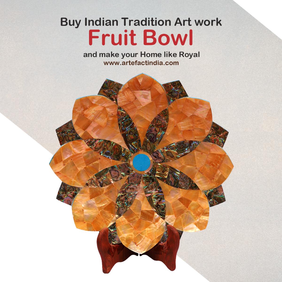 Buy Indian Tradition Artwork Fruit Bowl and make your Home like Royal