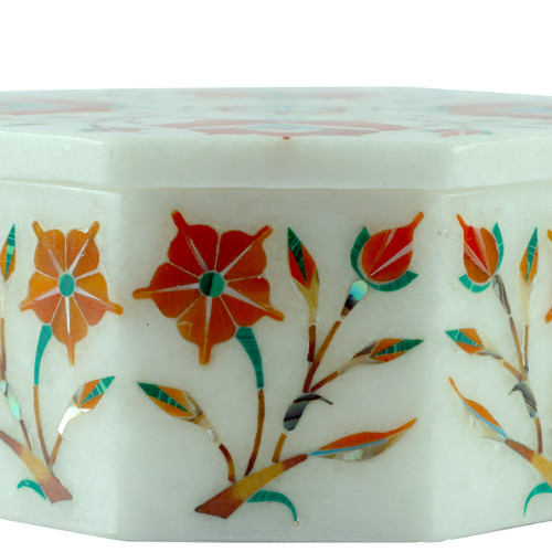 Marble Inlay Handicraft Jewelry Box For Christmas Day