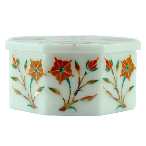 Marble Inlay Handicraft Jewelry Box For Christmas Day