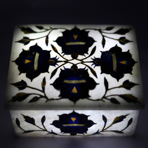 Indian Marble Stone Jewelry Box