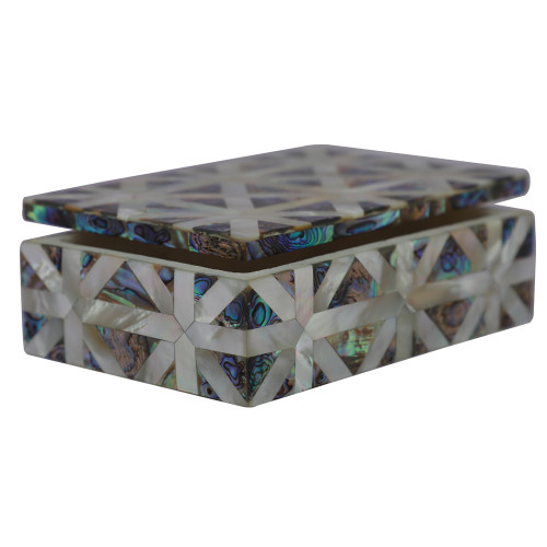 White Marble Jewelry Box Unique Design