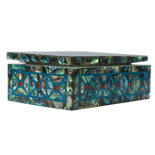 Paua Shell Inlay Marble Art Jewelry Box