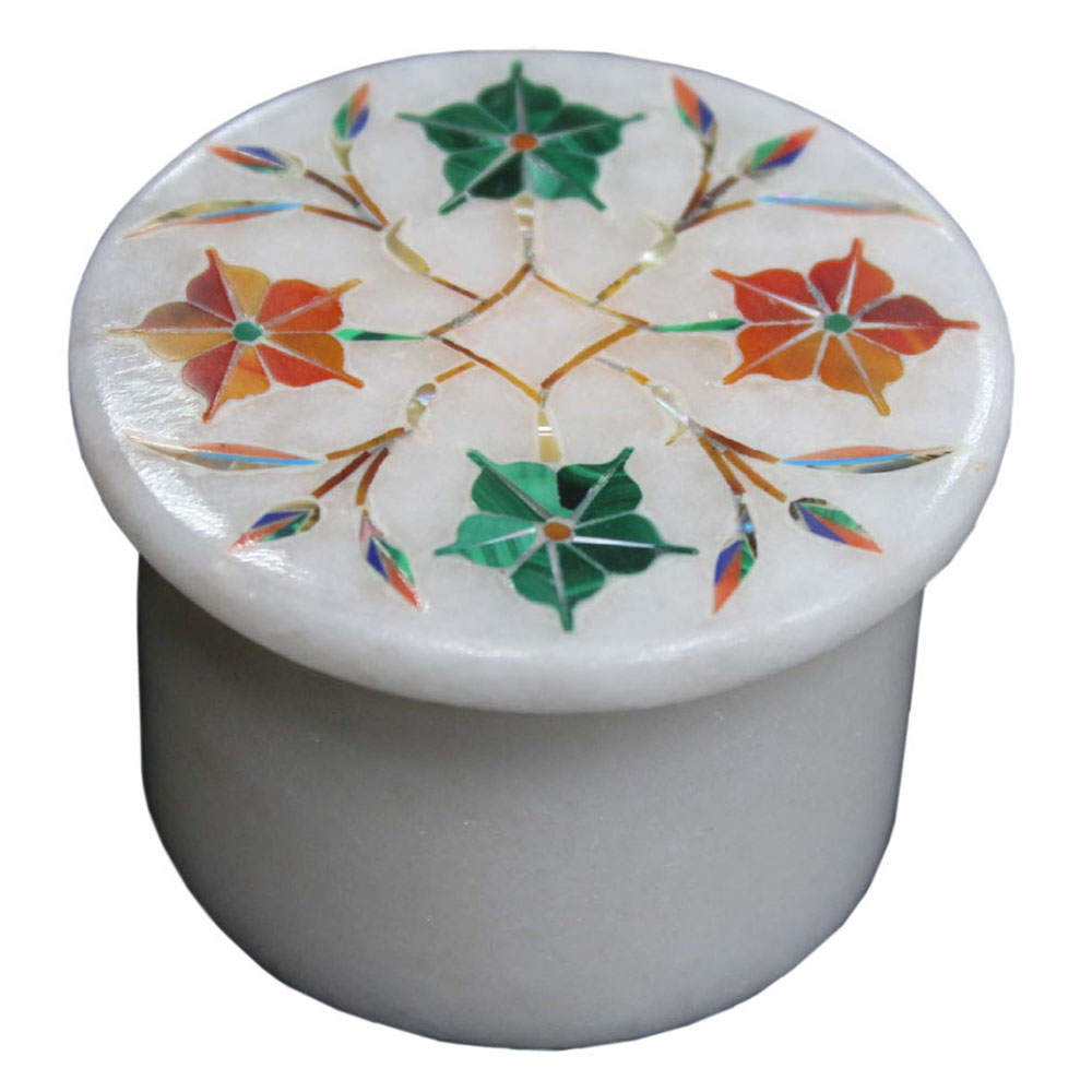 Details about   Jewelry Box Italian Marble Handmade Semi Precious Stone Pietra Dura Decor Gifts 