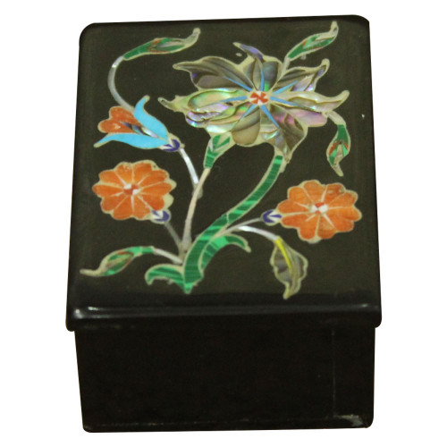 Beautiful Onyx Jewellry Box Pietra Dura Work For Souvenir