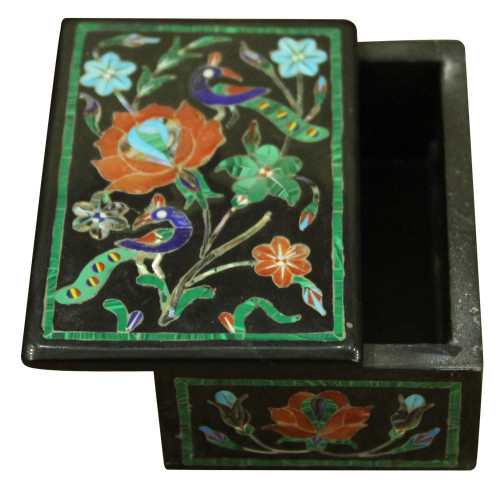 India Traditional Jewelry Box  Inlay Rare Stones