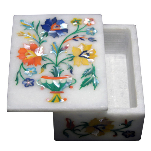 Marble Inlay Decorative Box For Bangles