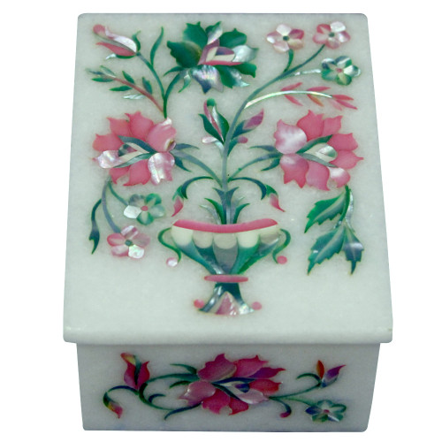 Marble Ring Box Mother Of Pearl Islamic Stone Art