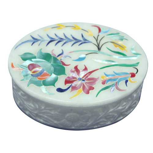 Tree of Life Marble Inlay Box For Jewelry Holder