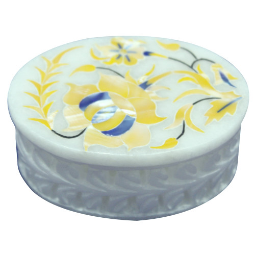 Oval Shape Mother Of Pearl  Box For Anniversary 