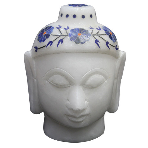Handmade Meditating Buddha Head For Home Decor
