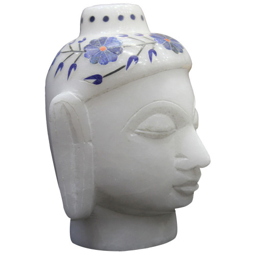 Handmade Meditating Buddha Head For Home Decor