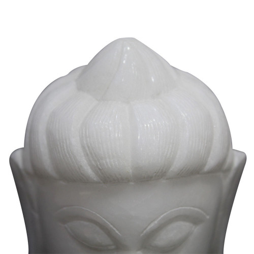4" Inch White Marble Carving Buddha Head For Home