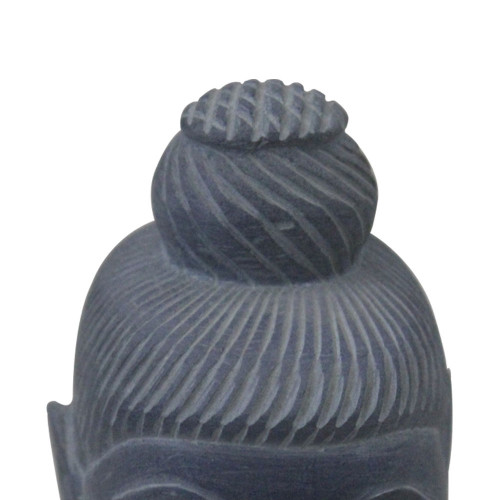 Handmade Black Soap Stone Buddha Head 