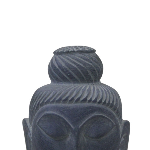 Beautiful Black Soap Stone Buddha Head