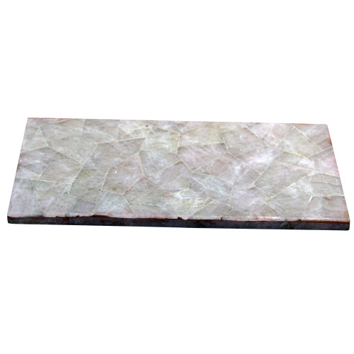 Luxury White Marble Cheese Board Inlaid Rose Quartz