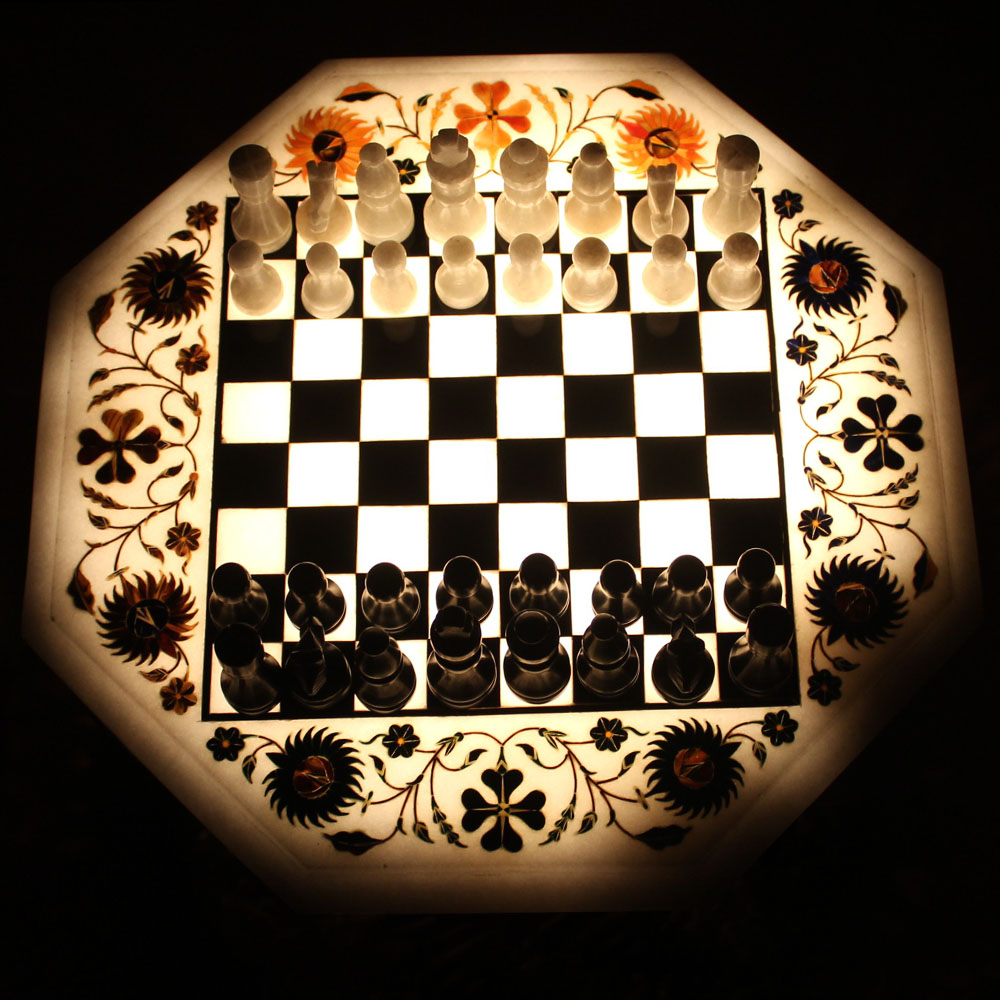 Details about   12" Marble Chess Set Handmade Saopstone pieces wooden Box Crafts and gift