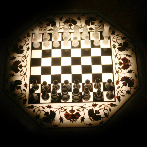 Marble Inlay Chess Board Agra wholesaler 