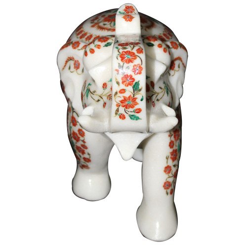 Stone Sculptures Elephant For Decoration With Latest Flower Design
