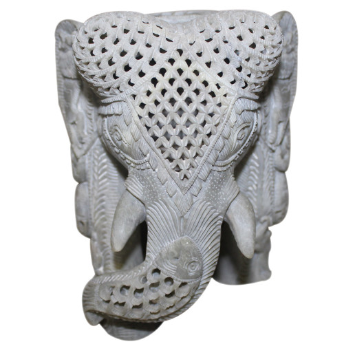 Vintage Soap Stone Elephant Sculpture For Good Luck