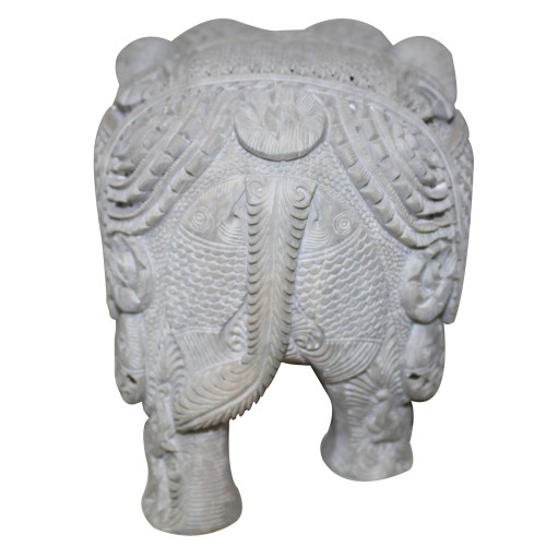 Vintage Soap Stone Elephant Sculpture For Good Luck