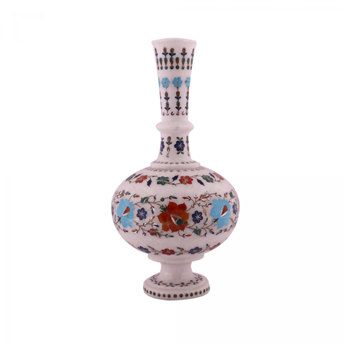 Marble Inlay Flower Vases Enchanting the Beauty of Luxury Homes