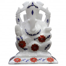 White Ganesha Sculpture Handmade For Home Decor