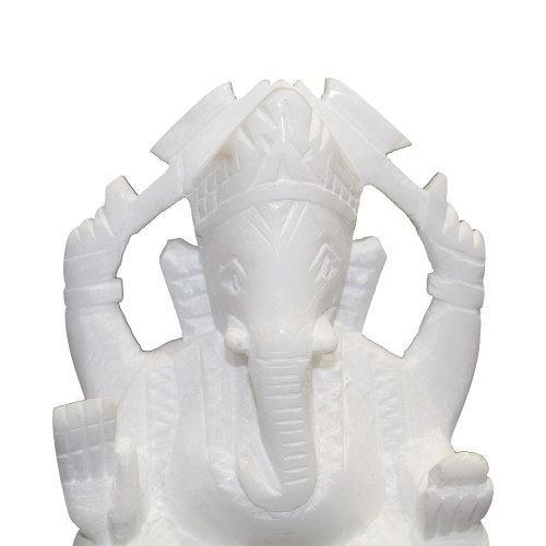 6" x 4" Inch Indian God Lord Ganesha Sculpture Giving Blessing
