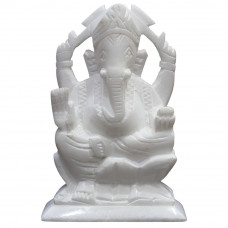 6" x 4" Inch Indian God Lord Ganesha Sculpture Giving Blessing