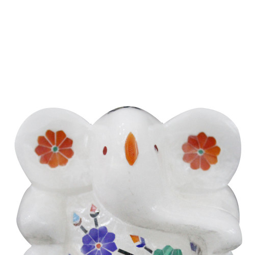 3" Inch Unique Design White God Ganesha Statue For Home