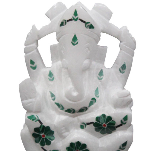 Hindu God Ganesha Statue Decorated With Stones