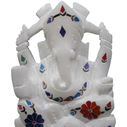 Unique Handmade Ganesha Statue  Decor With Stones 