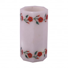 Handmade White Marble Antique Candle Holders For Home Decor