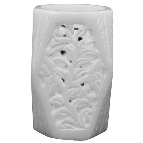 Marble Pen Holder With Floral Inlay Work | Candle Holder | Flower Vase| Tissue Holder