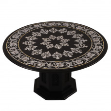 Handmade Black Marble Top Coffee Table For Home Decor