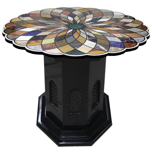 Beautiful Decorative Black Marble Italian Coffee Table Top
