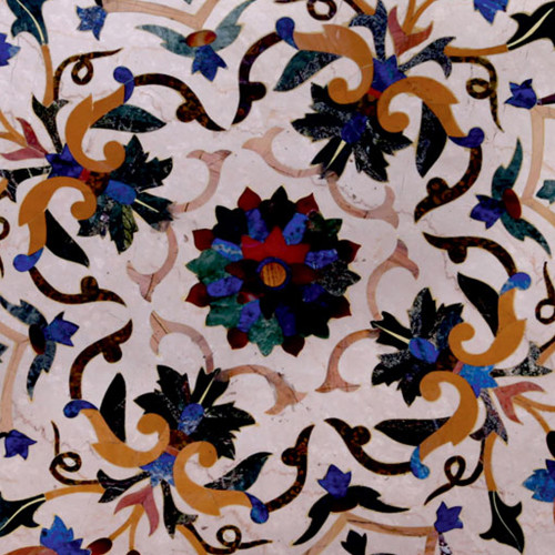 Pietre Dure Center Table Top Decorated With Semi Precious Gemstones Inlay Craft Work Italian Table Top For Home Decor & Hotel Decor