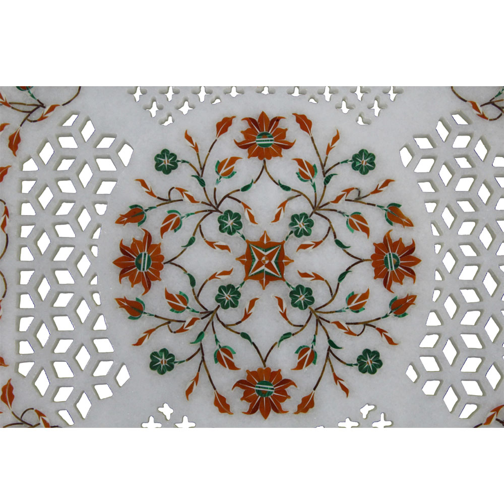 Details about   13 Inch Marble End Table Top Octagon Wall Side Table Peacock Design Inlay Work 