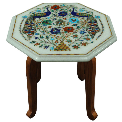 White Marble Luxury Table With Well Polished And Designed For Home Decoration And Accessory