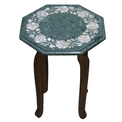 Unique Design Green Marble Side Table Top
