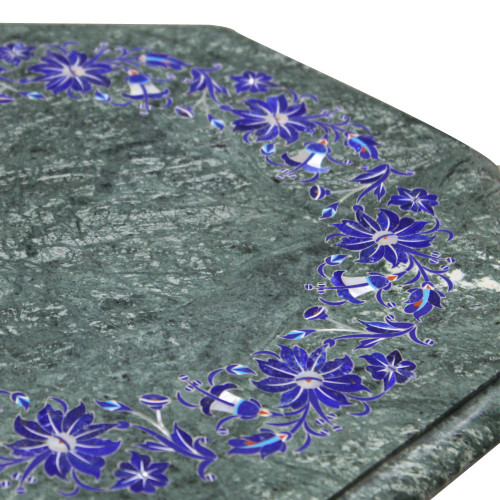 Beautiful Green Inlay Marble Table Top Pietre Dure